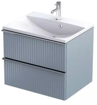 Oristo Etna skrinka 59.6x45.5x50 cm závesná kúpeľňová skrinka pod umývadlo sivá OR52-SD2S-60-16R