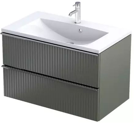 Oristo Etna skrinka 79.6x45.5x50 cm závesná kúpeľňová skrinka pod umývadlo OR52-SD2S-80-17R