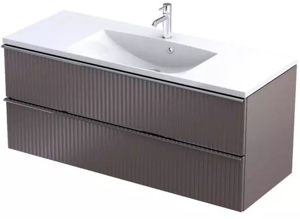 Oristo Etna skrinka 119.6x45.5x50 cm závesná kúpeľňová skrinka pod umývadlo OR52-SD2S-120-21R
