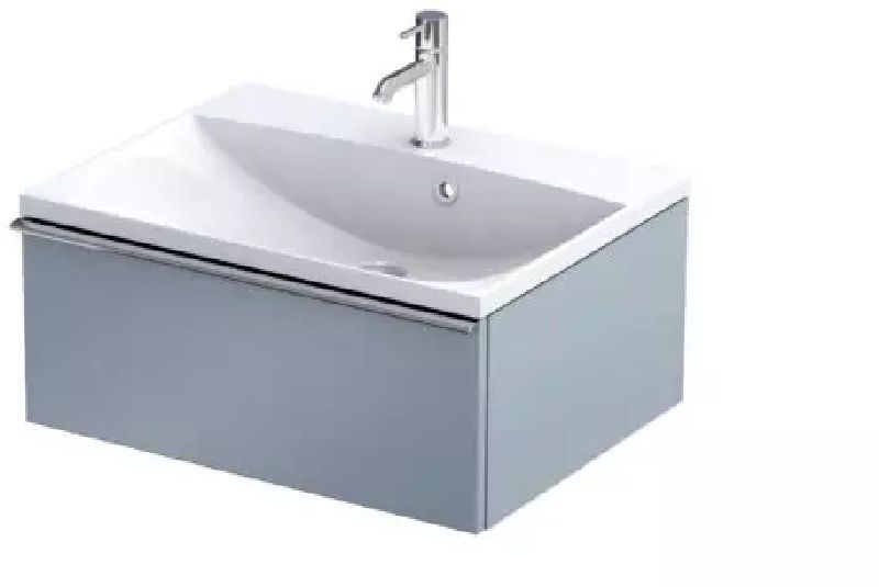 Oristo Etna skrinka 59.6x45.5x25 cm závesná kúpeľňová skrinka pod umývadlo modrá OR52-SD1S-60-16