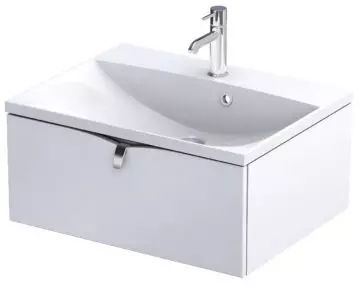 Oristo Siena skrinka 59.6x45.5x25 cm závesná kúpeľňová skrinka pod umývadlo biela OR45-SD1S-60-2