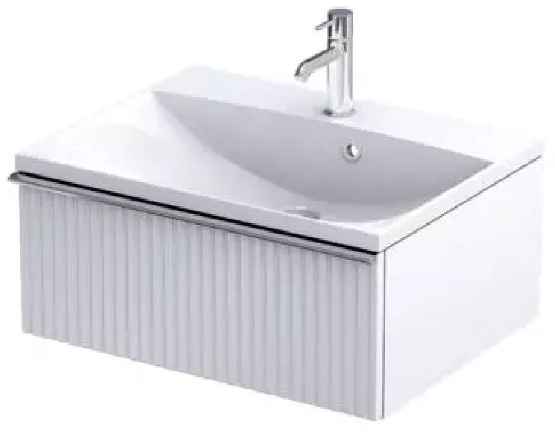 Oristo Etna skrinka 59.6x45.5x25 cm závesná kúpeľňová skrinka pod umývadlo biela OR52-SD1S-60-2R