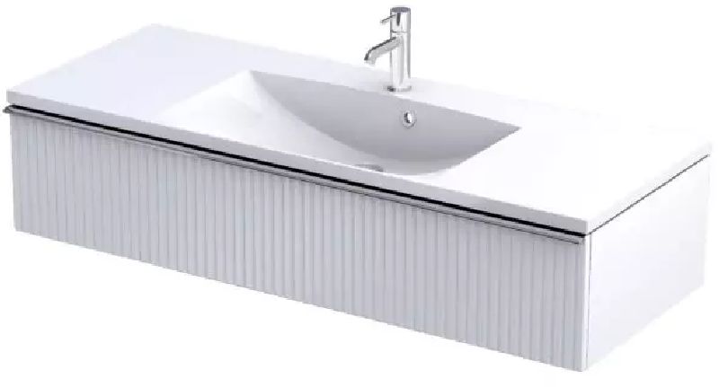 Oristo Etna skrinka 119.6x45.5x25 cm závesná kúpeľňová skrinka pod umývadlo biela OR52-SD1S-120-2R