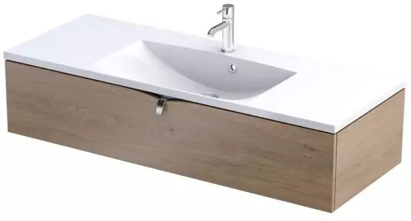 Oristo Siena skrinka 119.6x45.5x25 cm závesná kúpeľňová skrinka pod umývadlo dub OR45-SD1S-120-78