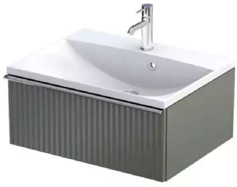 Oristo Etna skrinka 59.6x45.5x25 cm závesná kúpeľňová skrinka pod umývadlo zelená OR52-SD1S-60-17R