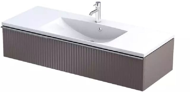 Oristo Etna skrinka 119.6x45.5x25 cm závesná kúpeľňová skrinka pod umývadlo OR52-SD1S-120-21R