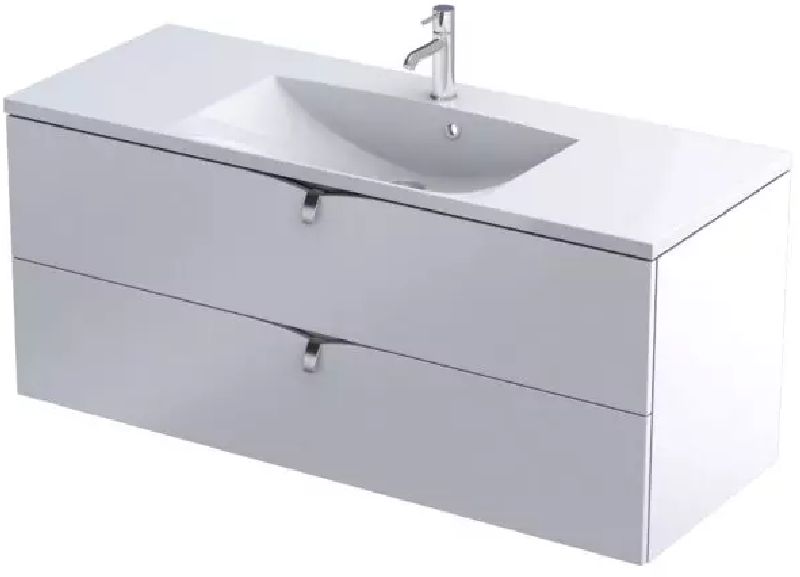 Oristo Siena skrinka 119.6x45.5x50 cm závesná kúpeľňová skrinka pod umývadlo biela OR45-SD2S-120-2