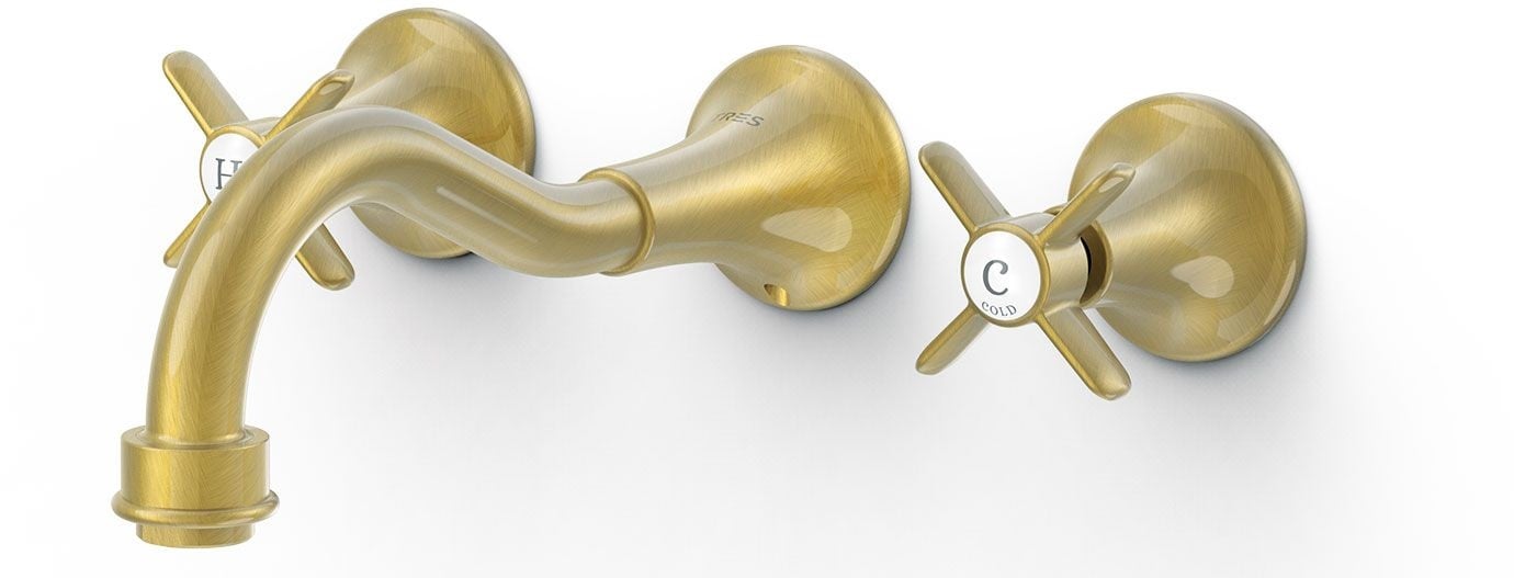 Tres Clasic-Tres umývadlová batéria podomietková mosadzná/antický bronz 24215101LV