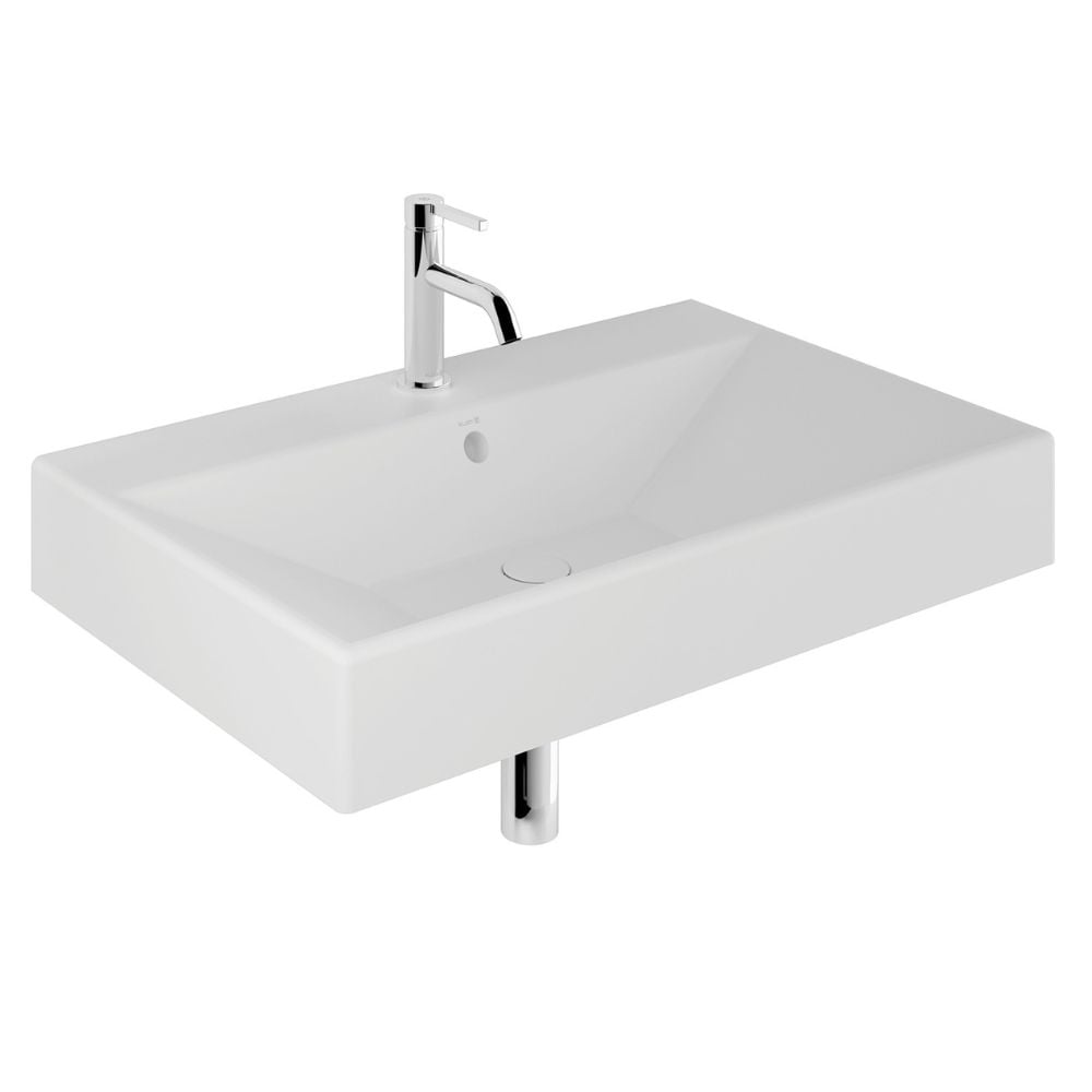 Kludi Resa umývadlo so zátkou 81x50 cm obdĺžnik umývadlo na nábytok-pultové umývadlo biela 59WW8153