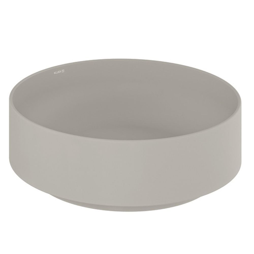 Kludi Resa R umývadlo so zátkou 40x40 cm okrúhly pultové umývadlo hnedá/béžová 58CW10O2