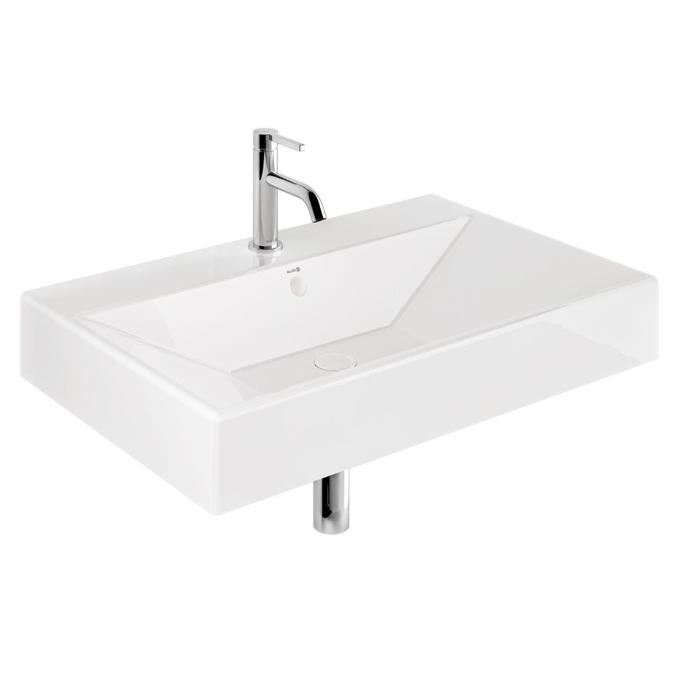 Kludi Resa umývadlo so zátkou 81x50 cm obdĺžnik umývadlo na nábytok-pultové umývadlo biela 59WW8143