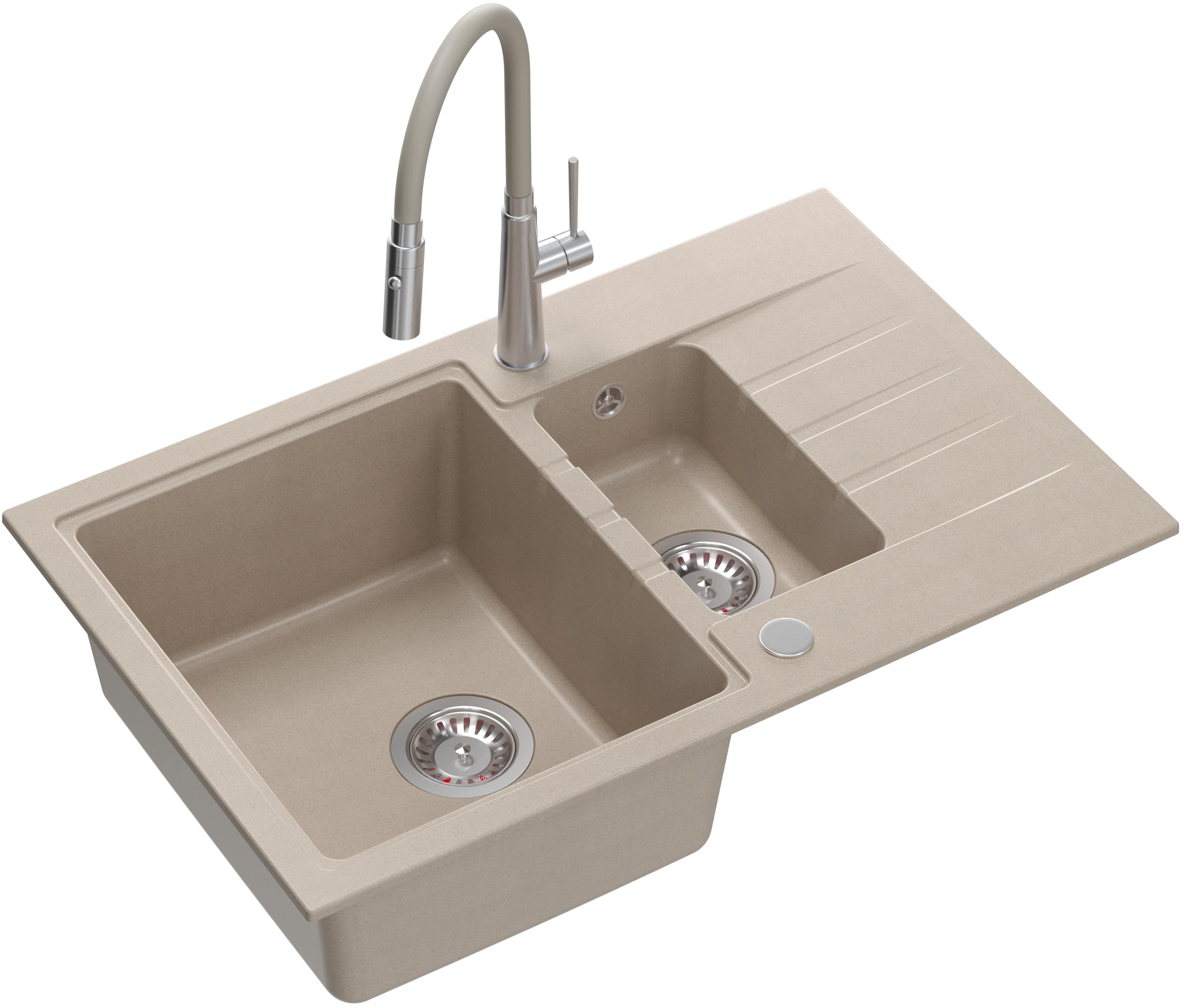 Quadron Peter drez s batériou béžová/oceľová HCQP57850BEZK_3922505BSBE