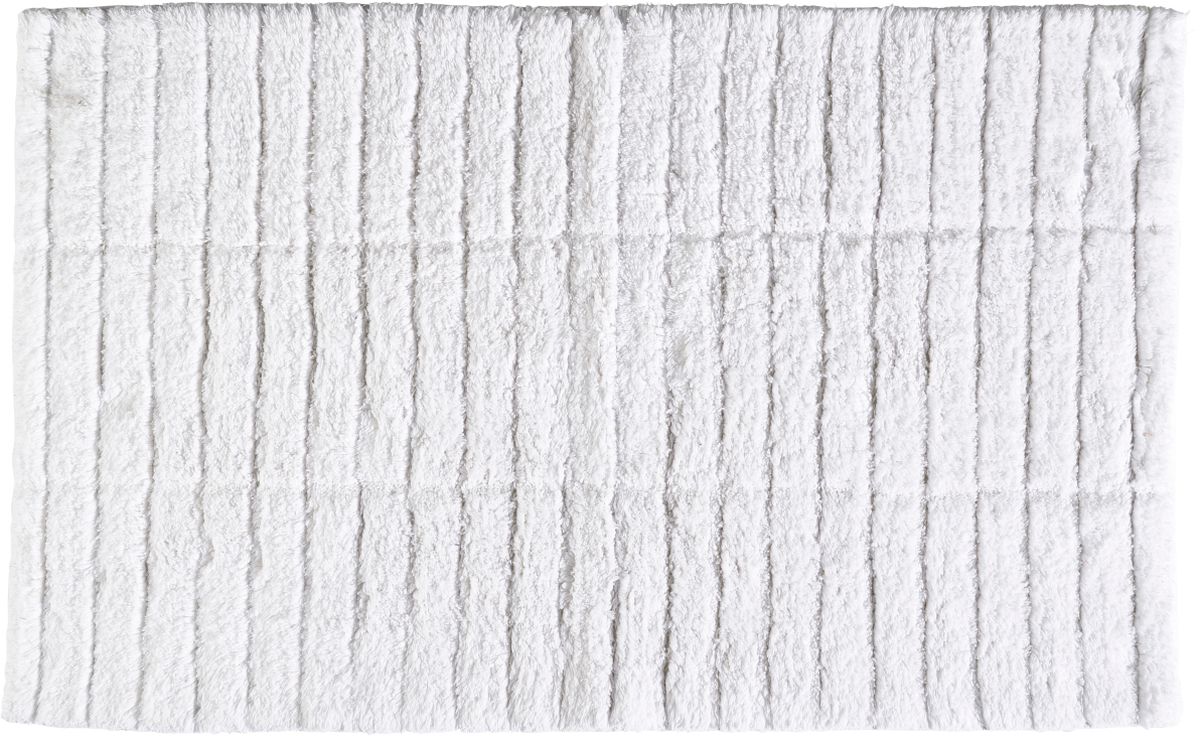 Zone Denmark Tiles koberček do kúpeľne 80x50 cm obdĺžnik biela 13535