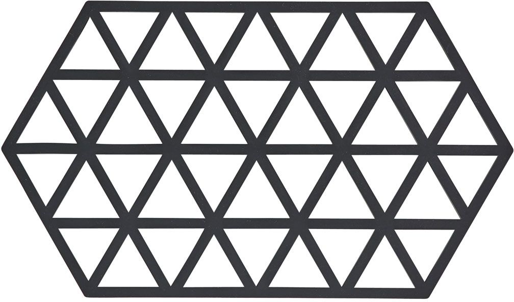 Zone Denmark Triangles kuchynské podložky 38x24x1 cm čierna 330311