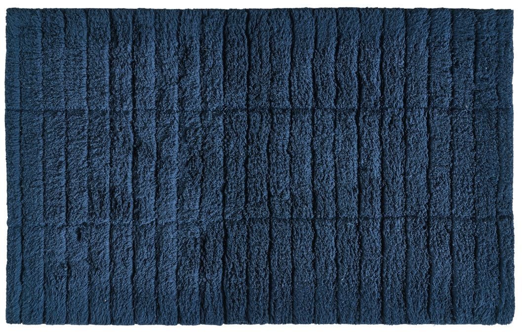 Zone Denmark Tiles koberček do kúpeľne 80x50 cm obdĺžnik modrá 13541