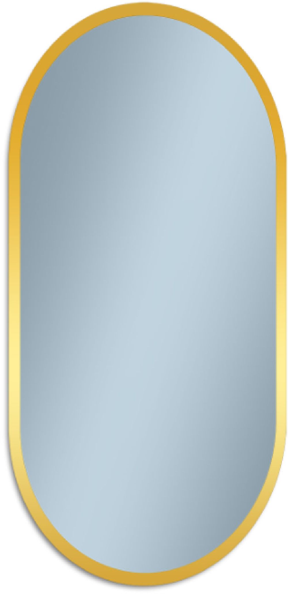 Venti Oslo zrkadlo 50x90 cm oválne s osvetlením zlatá 5907722357007