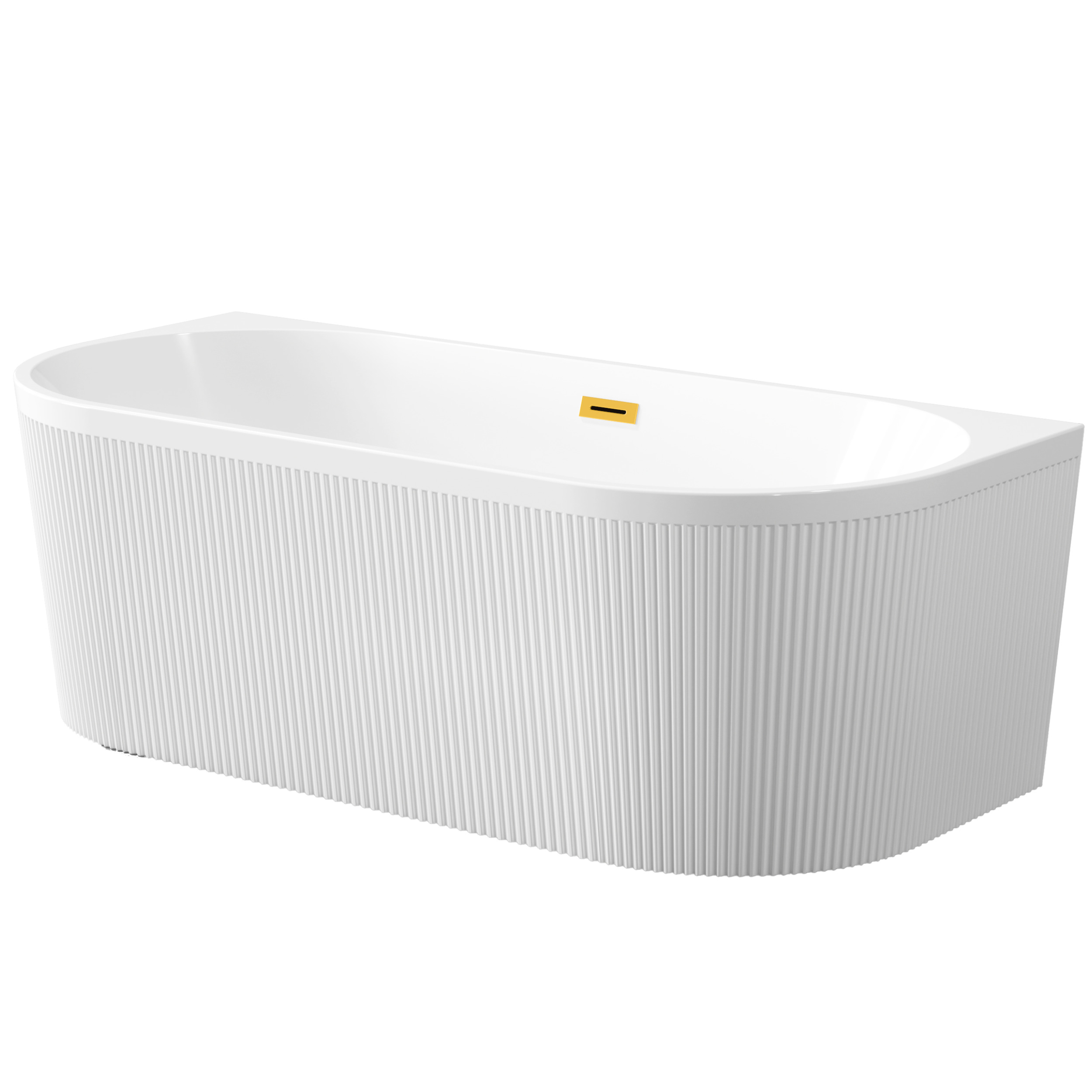 Invena Glamour nástenná vaňa 170x80 cm oválne biela AN-02-19U