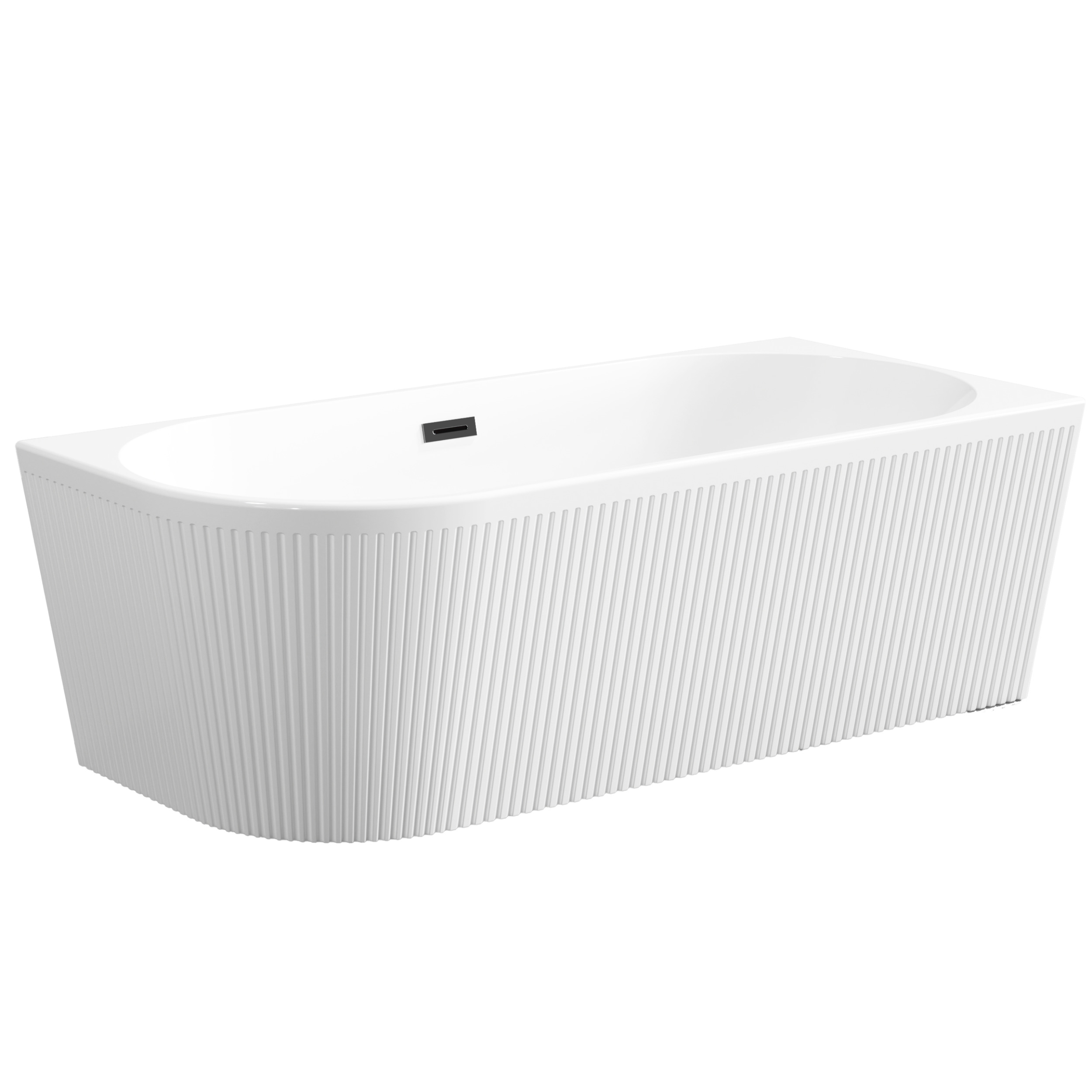 Invena Glamour rohová vaňa 170x80 cm oválne biela AN-02-14P
