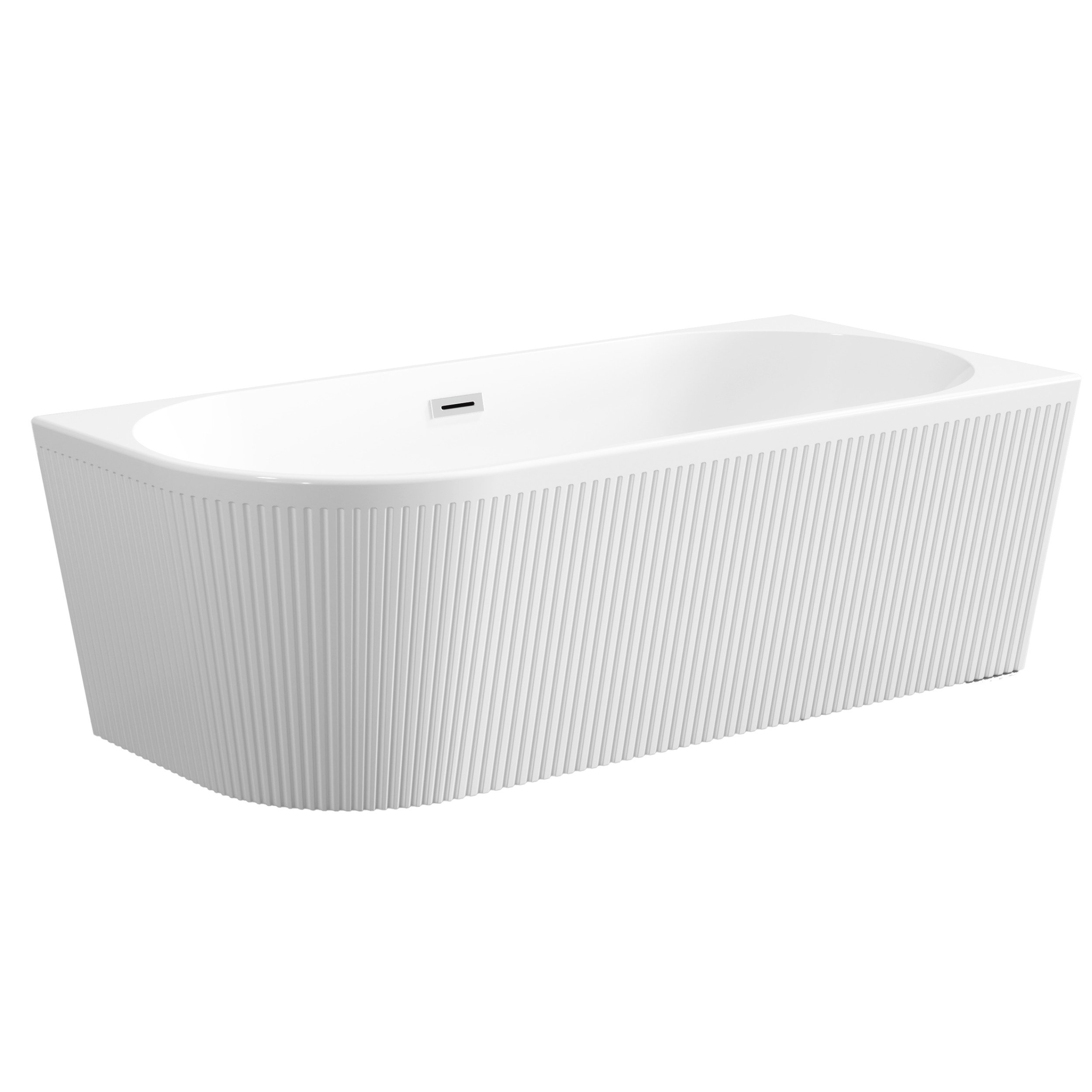 Invena Glamour rohová vaňa 170x80 cm oválne biela AN-02-11P