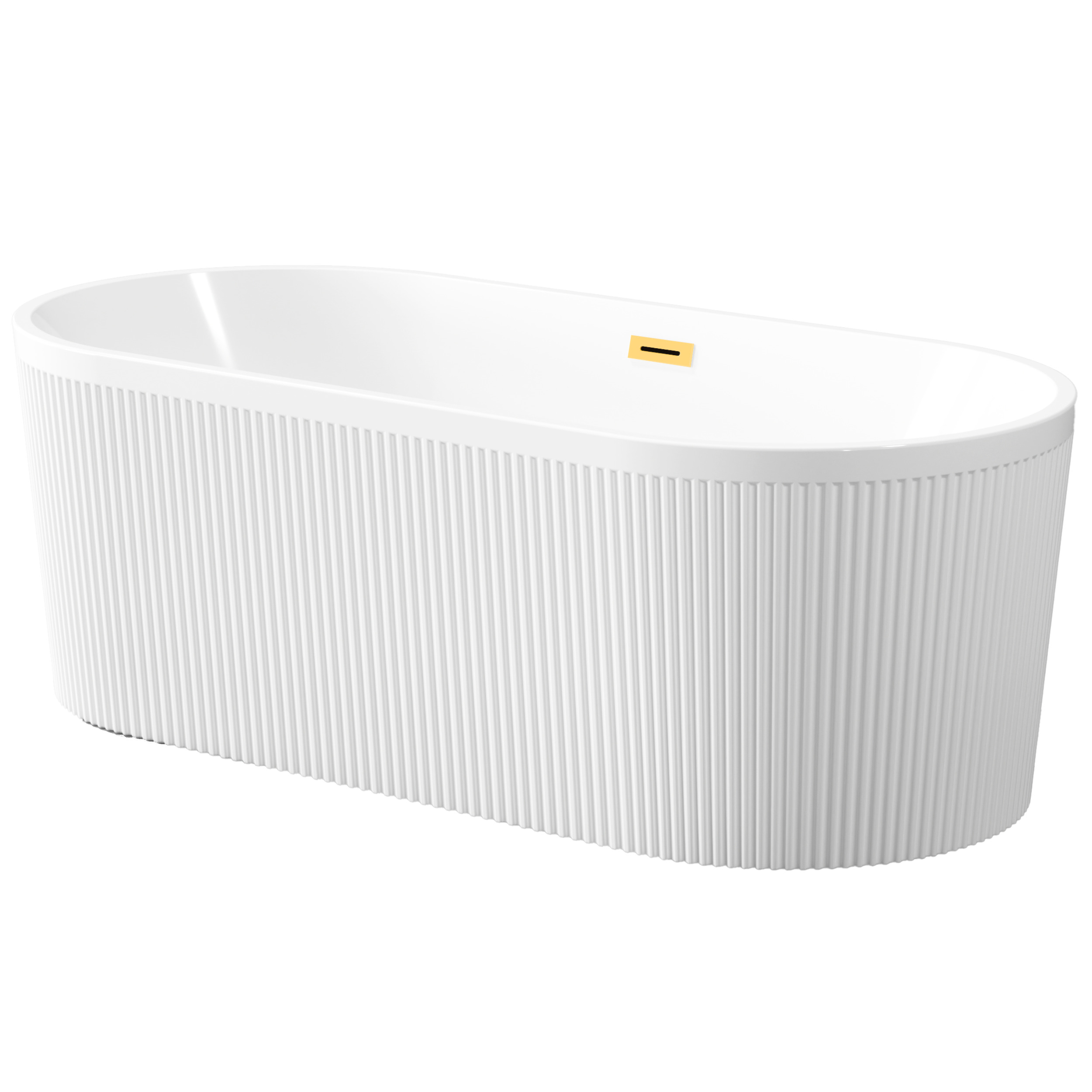 Invena Glamour voľne stojaca vaňa 170x80 cm oválne biela AN-01-190