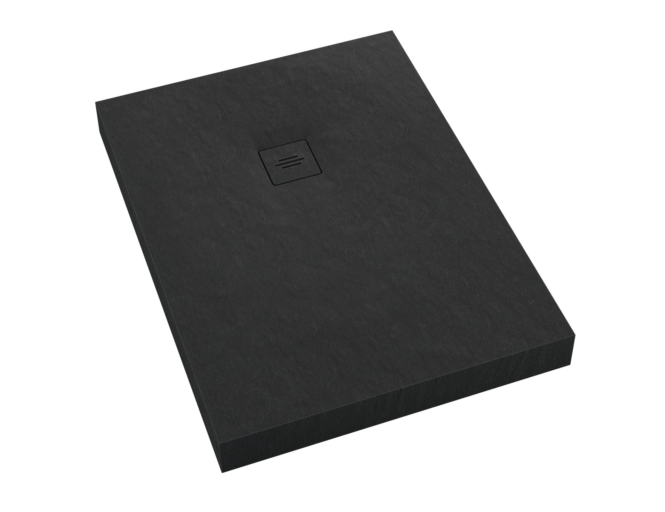 Schedline Nonlimits Black Stone obdĺžniková sprchová vanička + mriežka 100x70 cm čierna 3ST.N1P-70100/C/ST-M1/C/ST