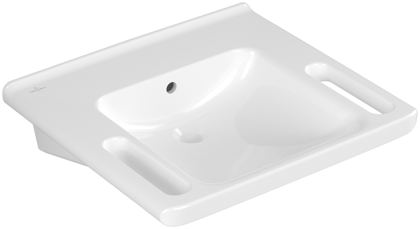 Villeroy & Boch ViCare umývadlo 60x55 cm obdĺžnik pre zdravotne postihnutých biela 4A686201