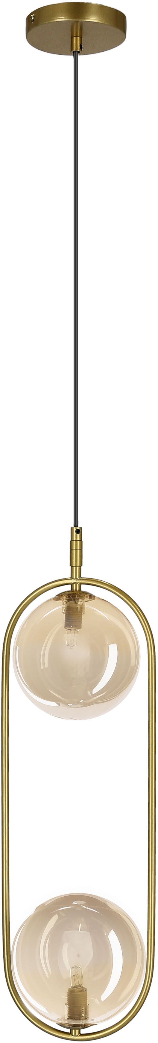 Candellux Cordel závesné svietidlo 2x28 W mosadzná 32-44105