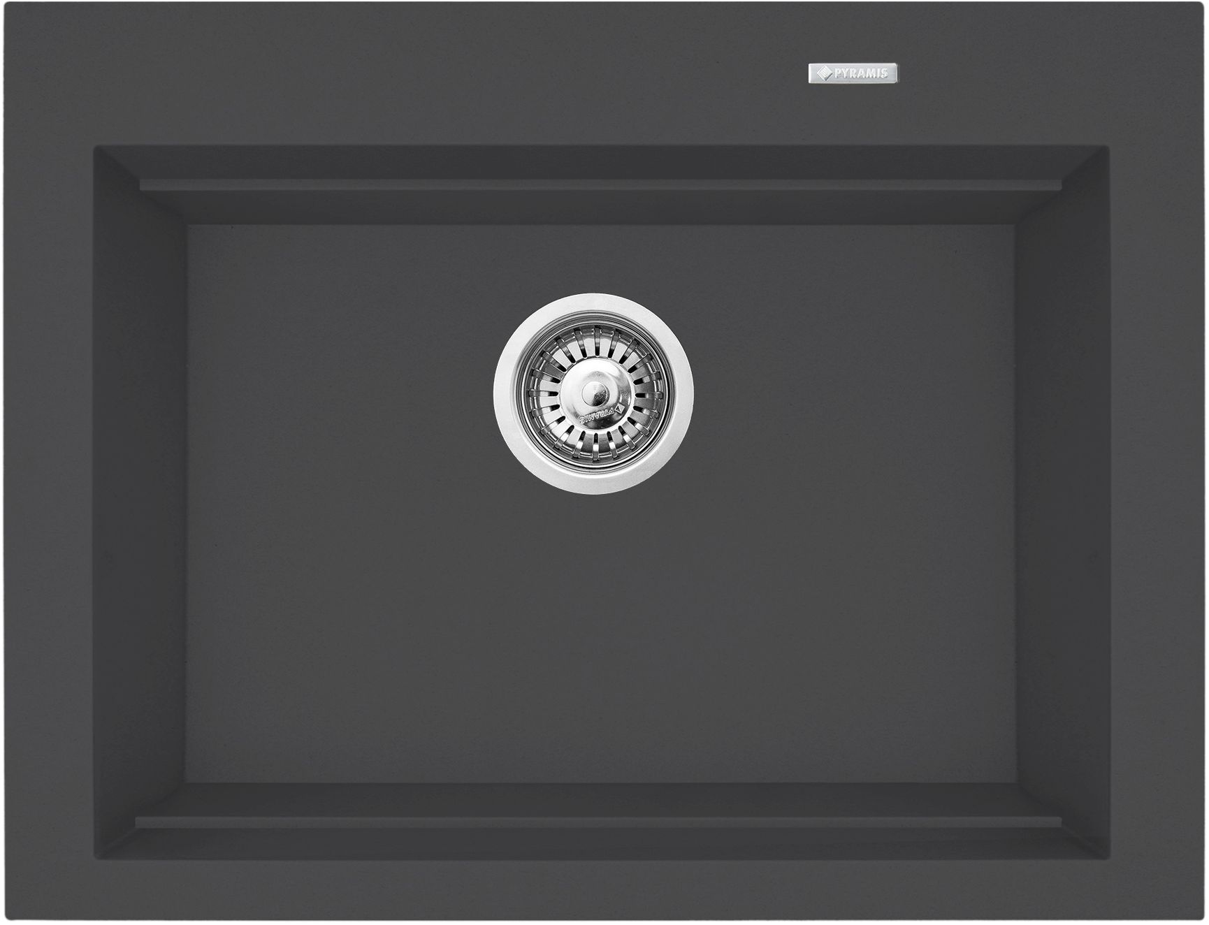 Pyramis Siros granitový drez 67x51.5 cm sivá/grafitová/ónyxová 070094401