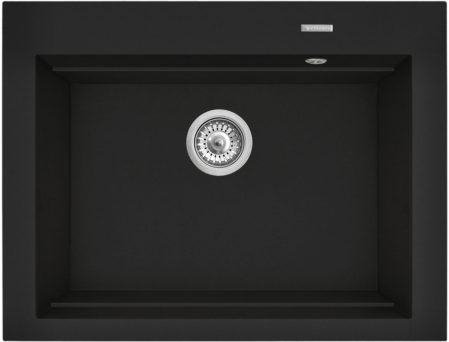 Pyramis Siros granitový drez 67x51.5 cm sivá/grafitová/ónyxová 070169101