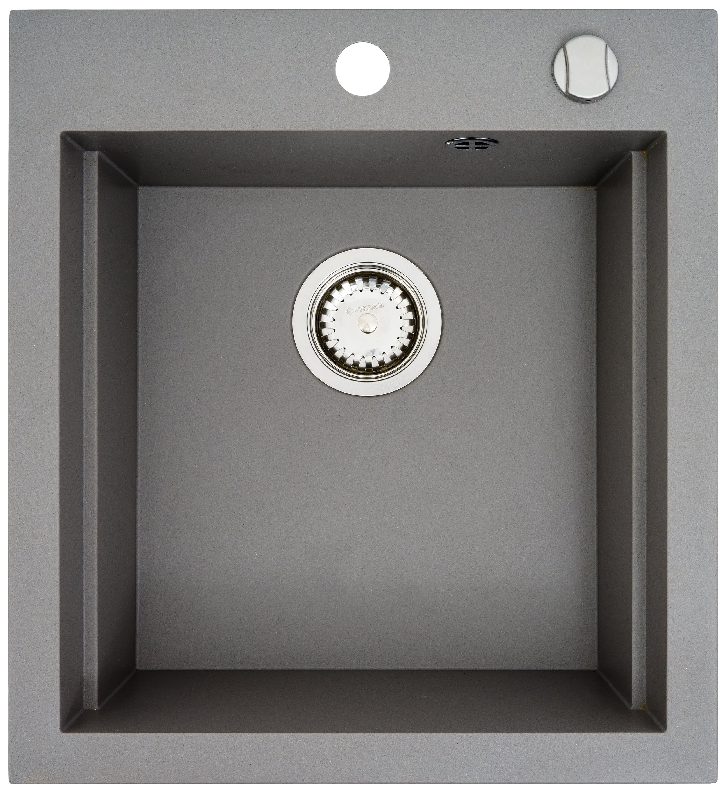 Pyramis Siros granitový drez 47x51.5 cm sivá/grafitová/ónyxová 070084401