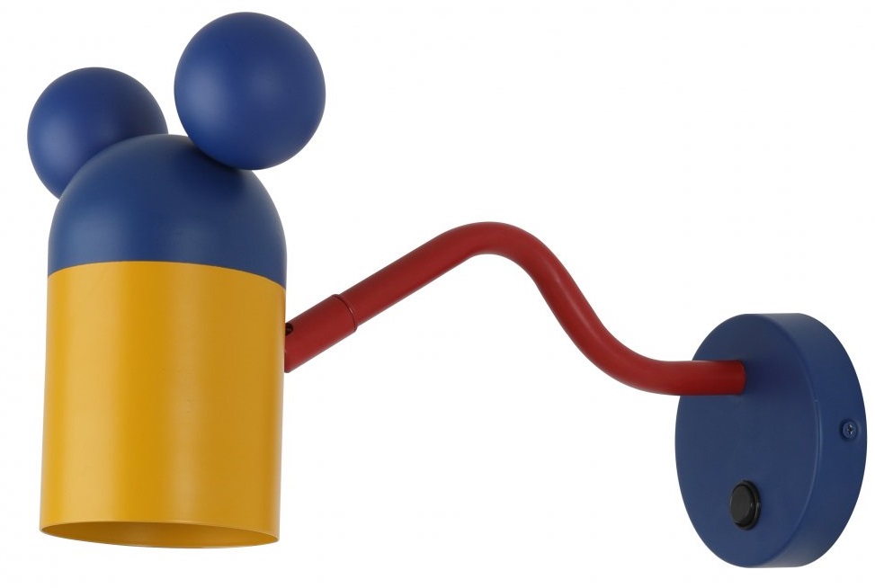 GTV Mouse nástenná lampa 1x25 W modrá-žltá OS-MOUSW-27-DEC