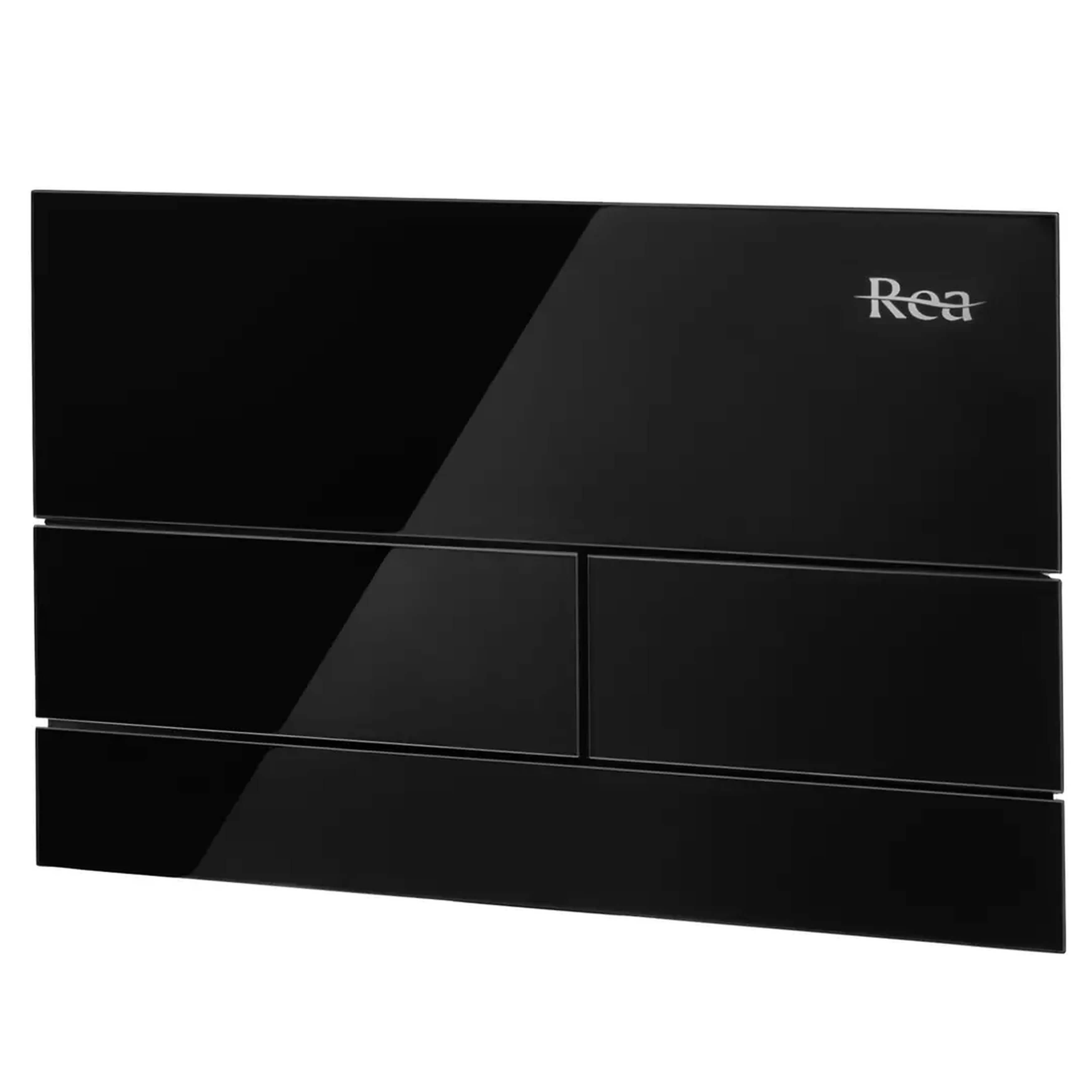 Rea T Steel splachovacie tlačidlo do toalety čierna REA-E0051