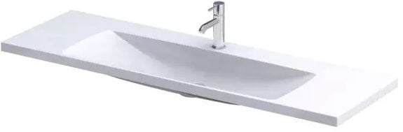 Oristo Compact umývadlo 120x38 cm obdĺžnik umývadlo na nábytok biela UME-C-ET-120-92