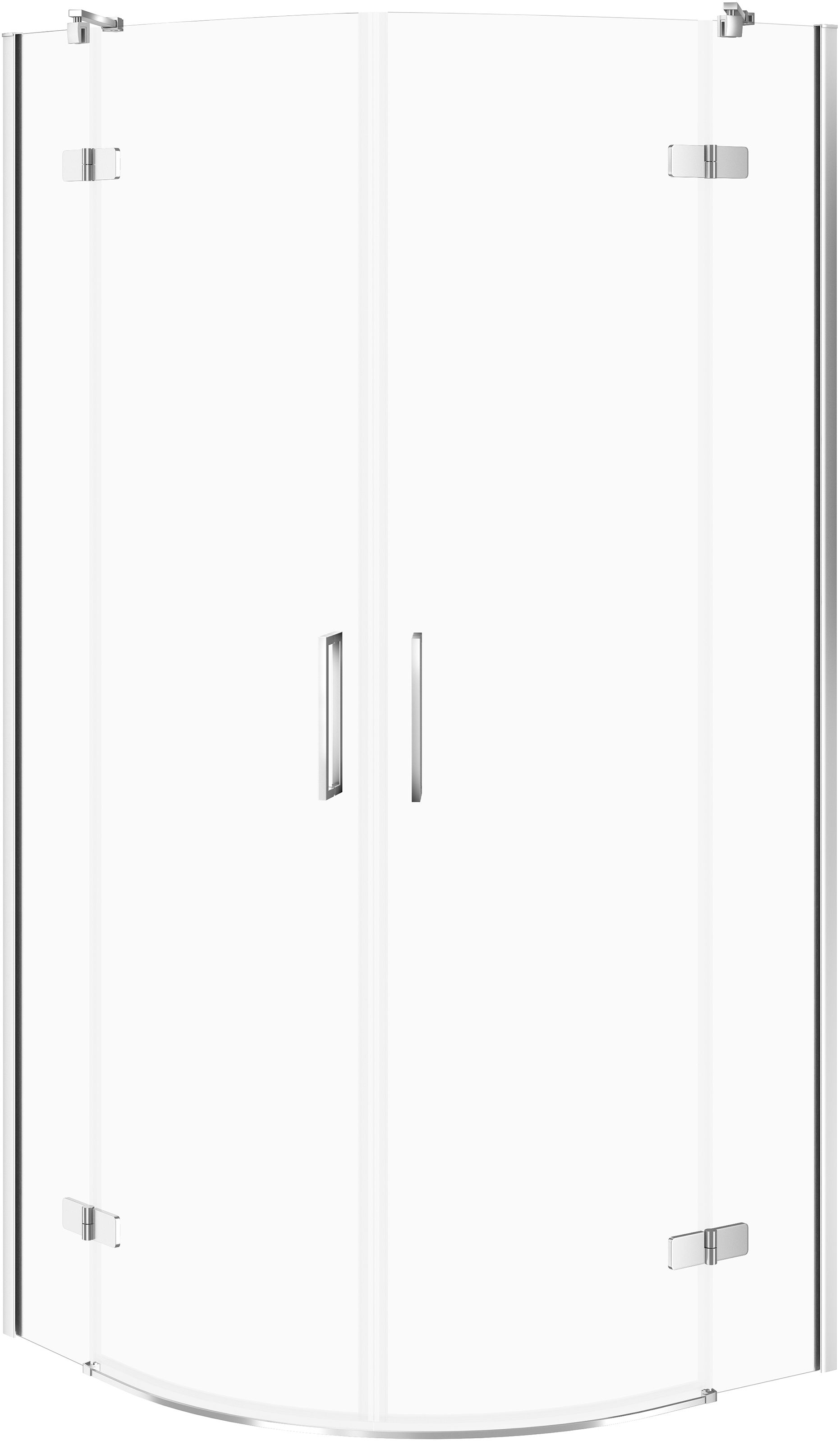 Cersanit City sprchovací kút 90x90 cm polkruhová chromová lesklé/priehľadné sklo S584-069