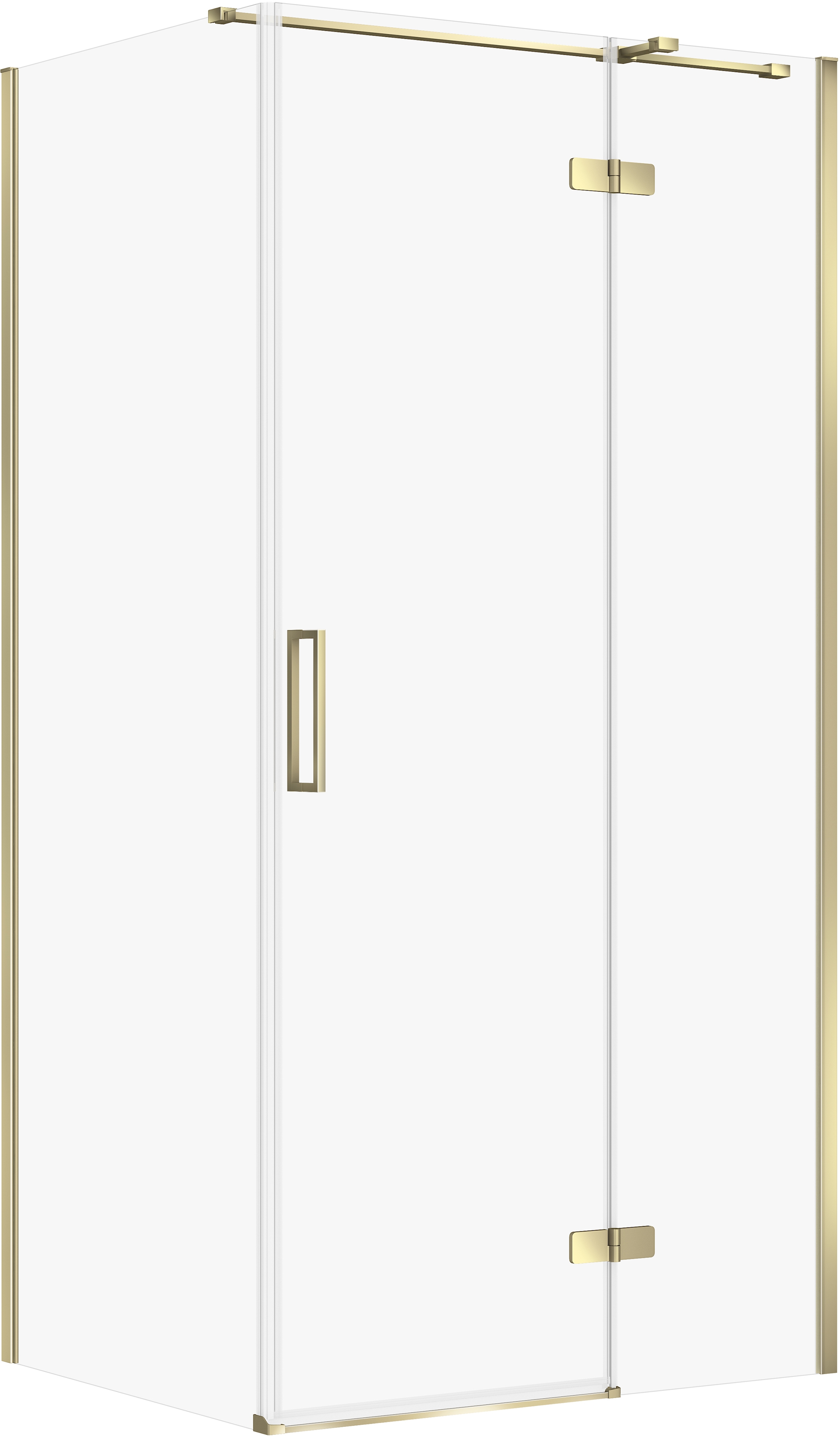 Cersanit City sprchovací kút 100x80 cm štvorcová zlatá lesklé/priehľadné sklo S584-098
