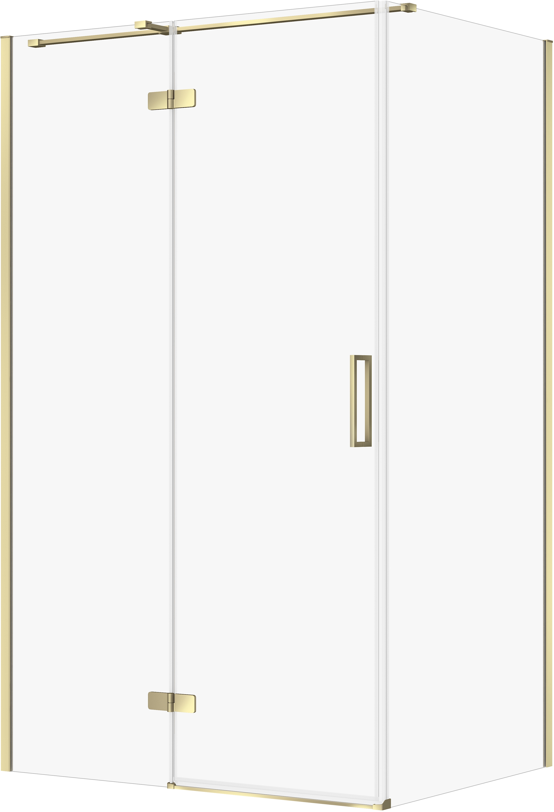 Cersanit City sprchovací kút 120x90 cm štvorcová zlatá lesklé/priehľadné sklo S584-093