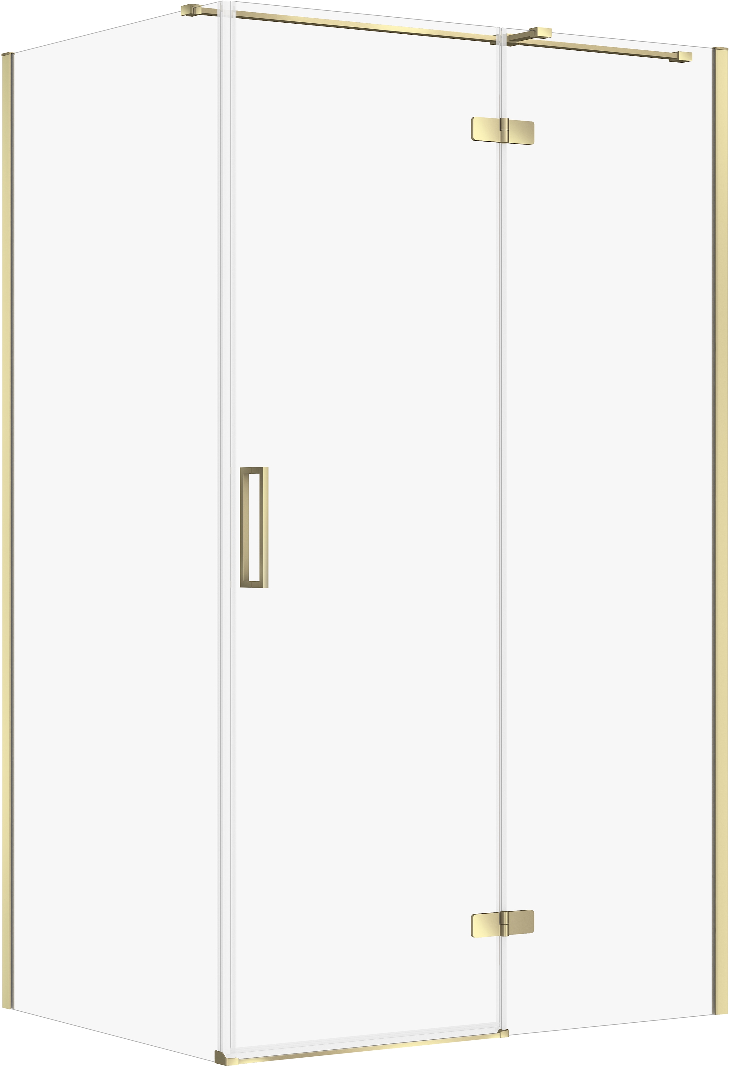 Cersanit City sprchovací kút 120x90 cm štvorcová zlatá lesklé/priehľadné sklo S584-092