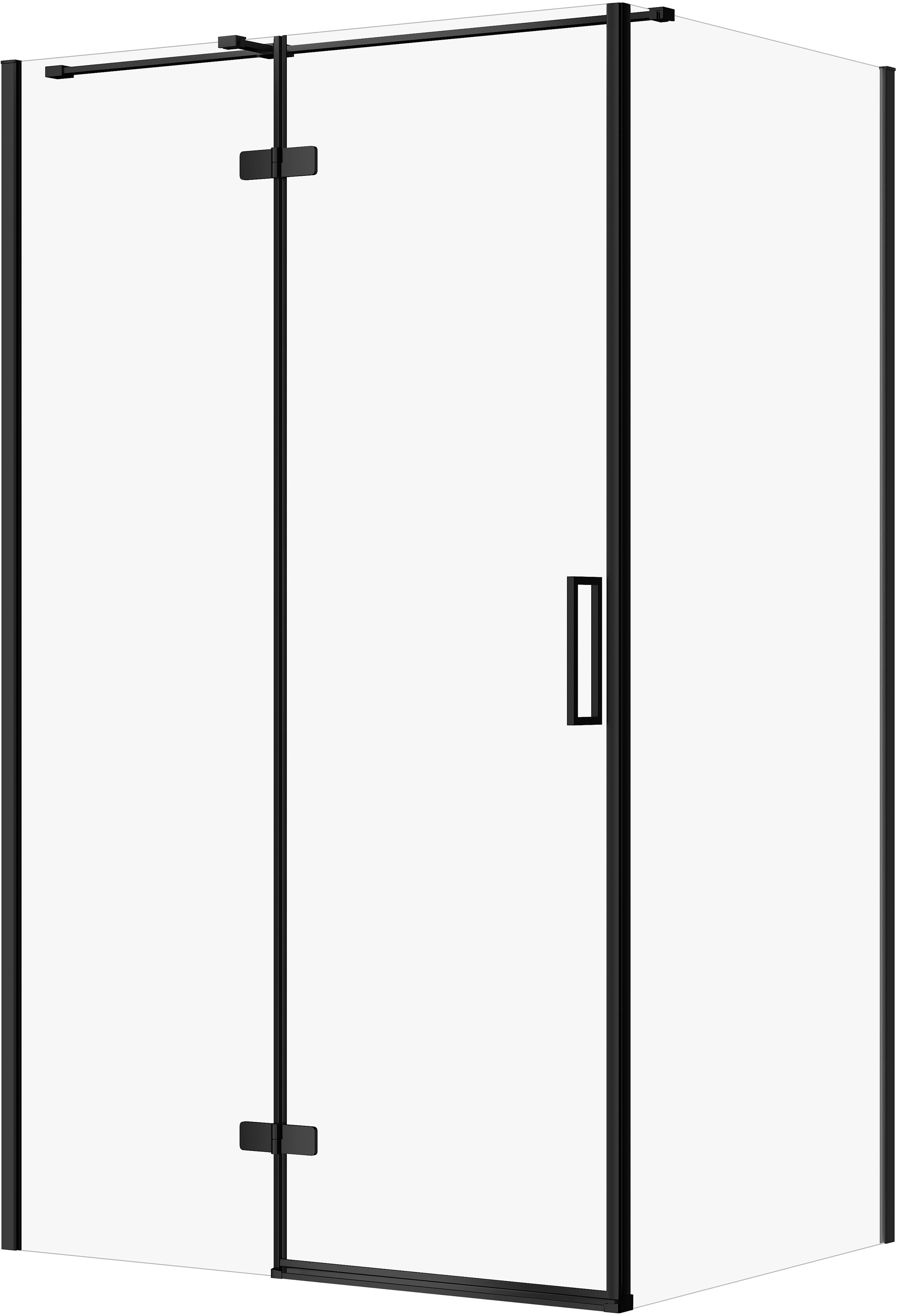 Cersanit City sprchovací kút 120x90 cm štvorcová čierna matné/priehľadné sklo S584-091