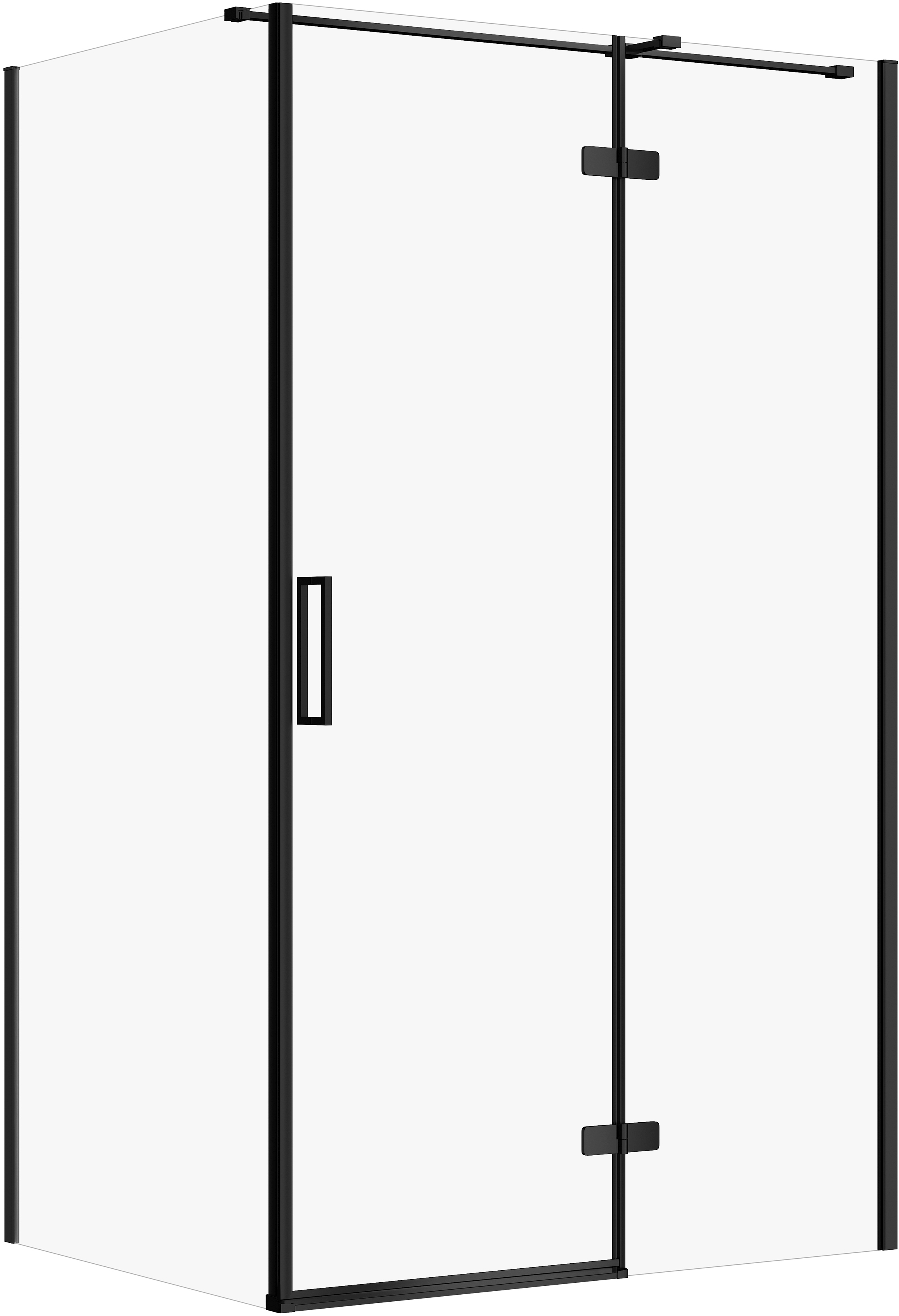 Cersanit City sprchovací kút 120x90 cm štvorcová čierna matné/priehľadné sklo S584-090