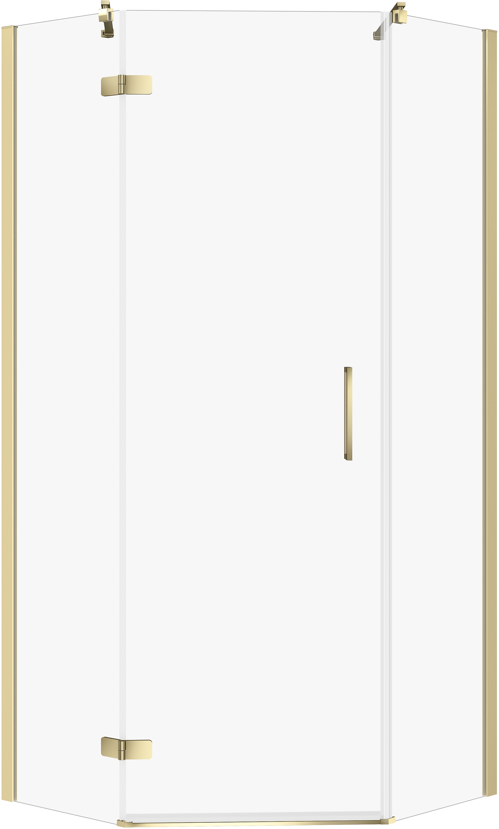 Cersanit City sprchovací kút 80x80 cm zlatá lesklé/priehľadné sklo S584-085