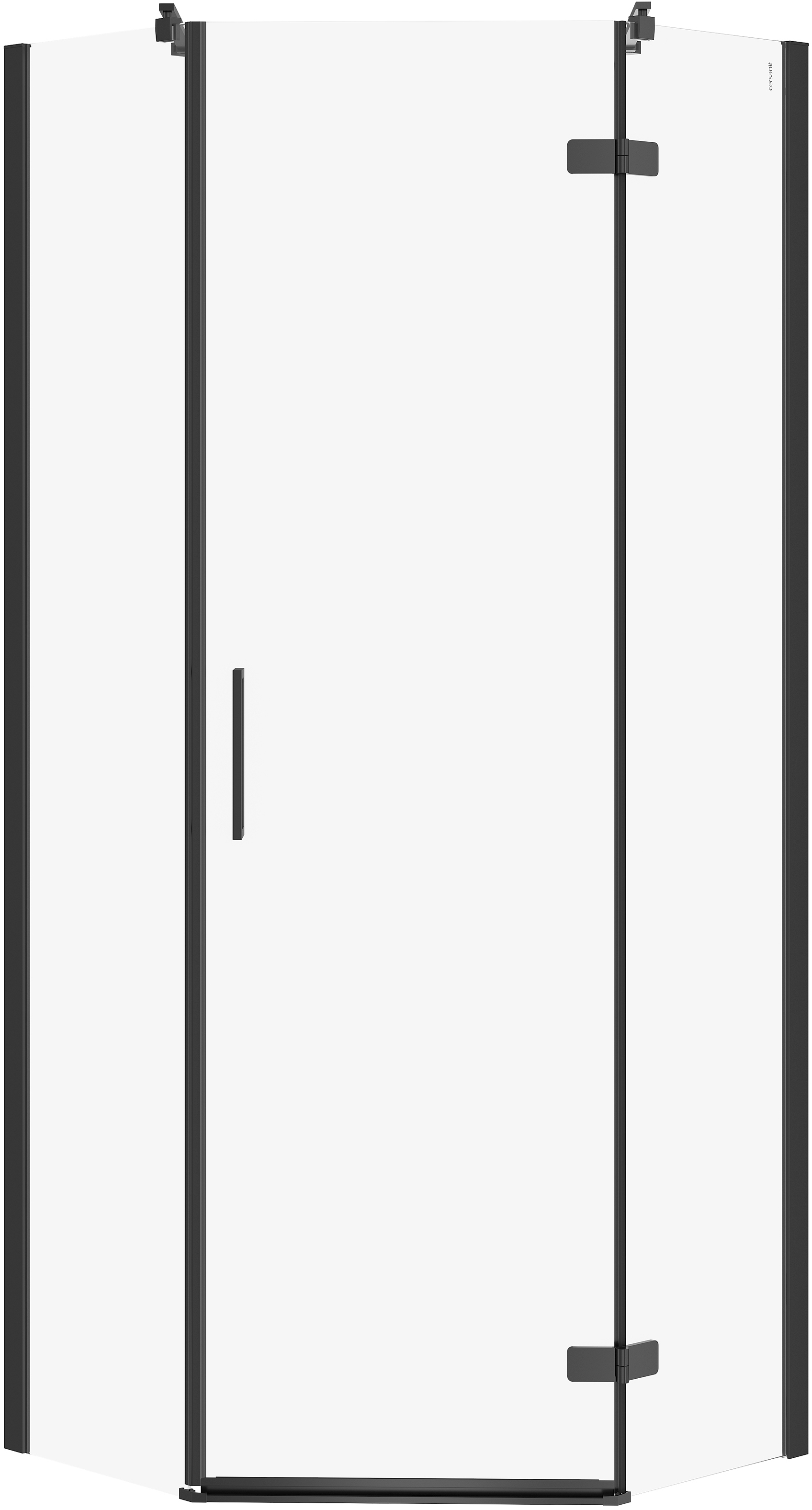 Cersanit City sprchovací kút 80x80 cm čierna matné/priehľadné sklo S584-077