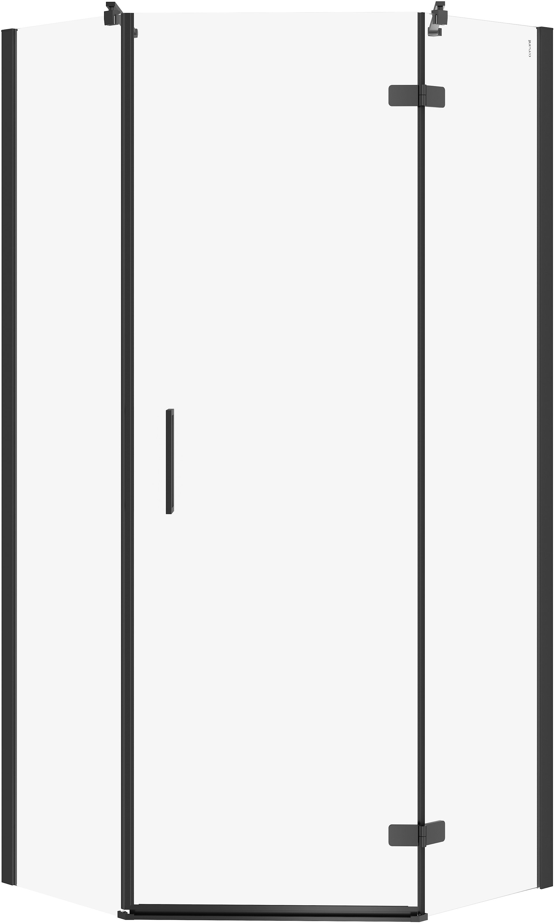 Cersanit City sprchovací kút 90x90 cm čierna matné/priehľadné sklo S584-082