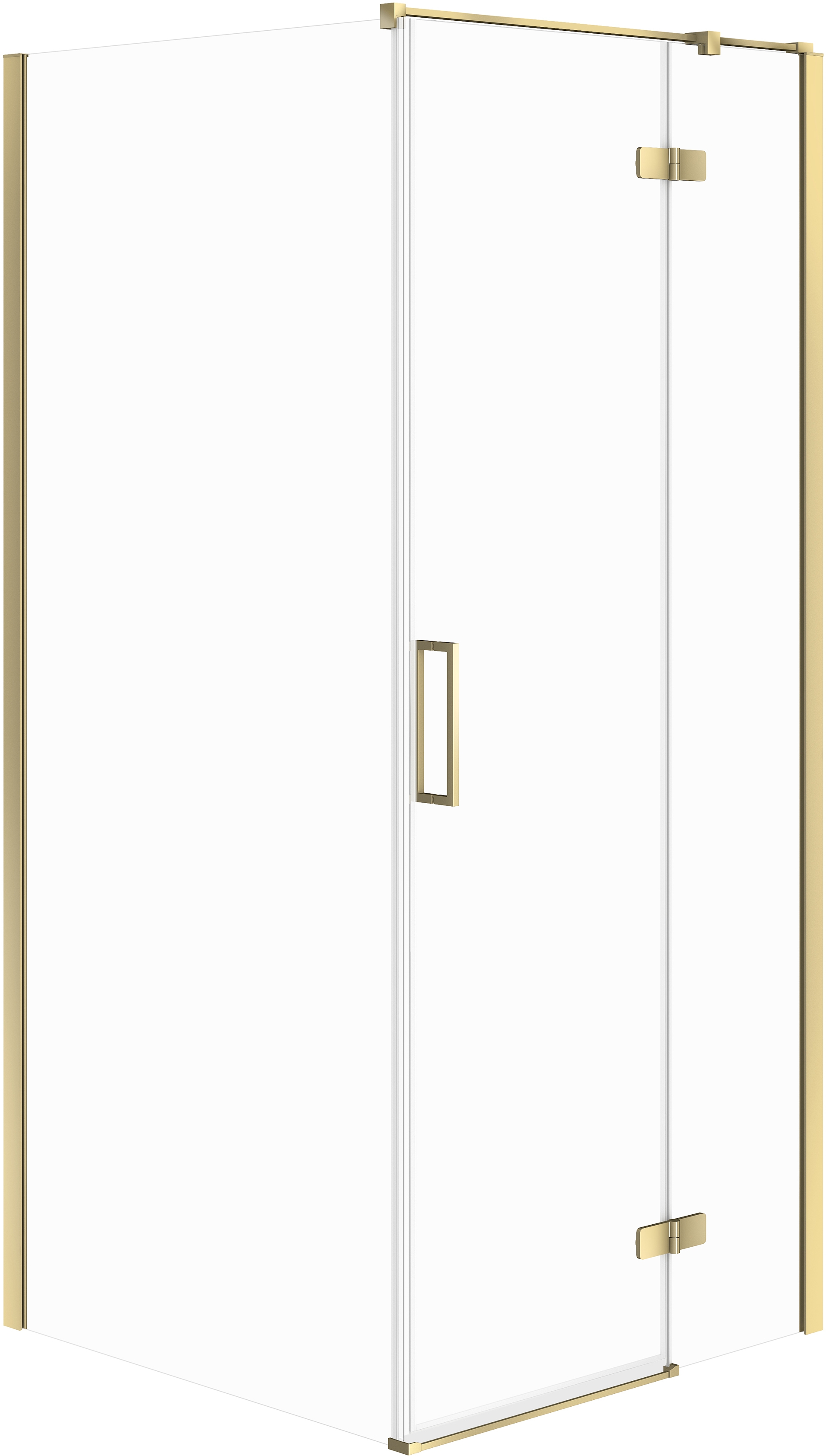 Cersanit City sprchovací kút 90x90 cm obdĺžniková zlatá lesklé/priehľadné sklo S584-109