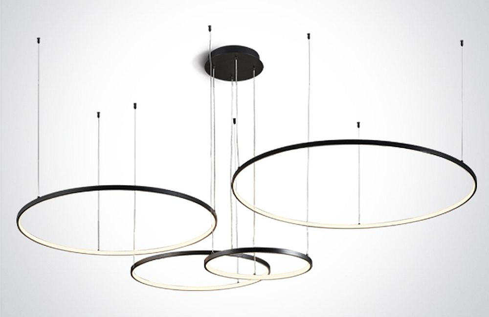 One Light Verdun 4 závesné svietidlo 1x100 W čierna 63150C/B/W