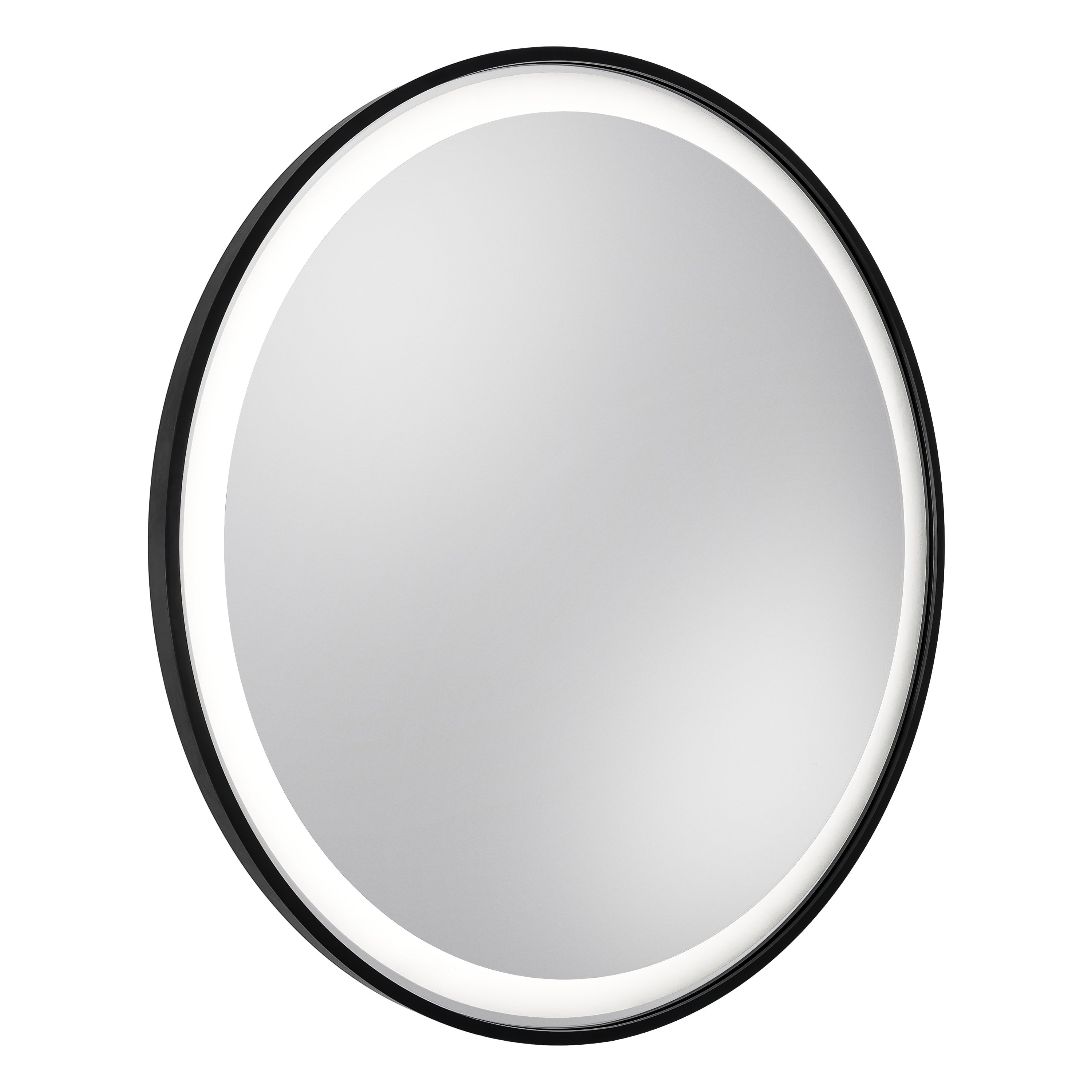 Dubiel Vitrum Holiday zrkadlo 70x70 cm okrúhly s osvetlením čierna 5905241012995