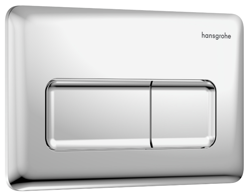 Hansgrohe iFrame Original Q splachovacie tlačidlo do toalety lesklý chróm 66001000