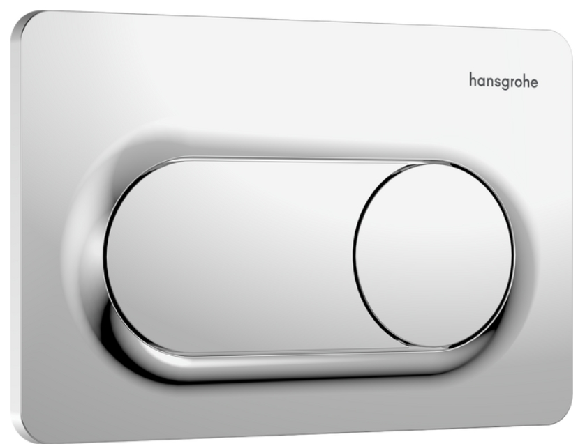 Hansgrohe iFrame Original S splachovacie tlačidlo do toalety lesklý chróm 66002000