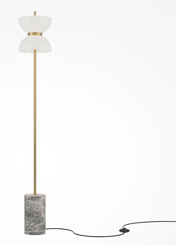 Maytoni Kyoto stojaca lampa 1x11 W sivá MOD178FL-L11G3K
