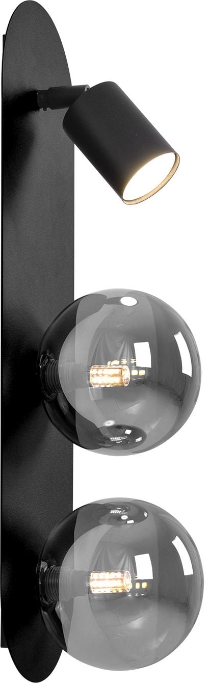 Kaja Aries nástenná lampa 3x10 W čierna-grafitová K-5483