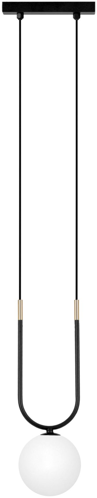 Kaja Enzo závesné svietidlo 1x10 W biela-čierna-zlatá K-5590